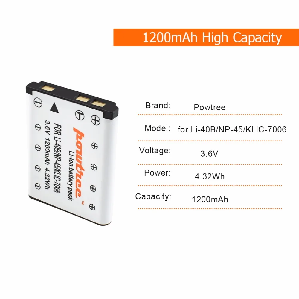 3 пакеты 1200 мАч 3,6 В Li-Ion LI-42B Li-40B 40B NP-45 NP45 EN-EL10 DLI63 D-Li108 DLI108 NP-80 NP80 CNP80 KLIC-7006 K7006 L15