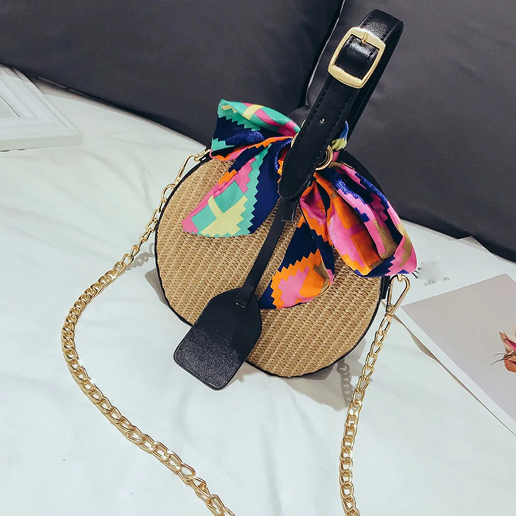 Соломенная пляжная сумка Bolsa Feminina плечевые шарфы мессенджеры через плечо сумки
