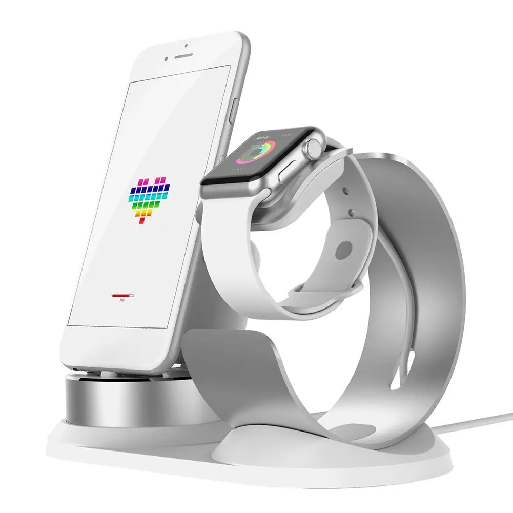 

3 in 1 Aluminum Charge Dock Station Holder for Apple watch Cradle Phone Holder Watch Pencil