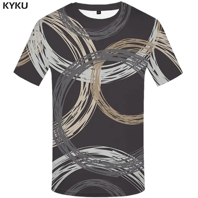 KYKU World Map T shirts Men Vintage T shirt 3d Sailboat Tshirt Homme Geometric Print Tshirts Casual Short Sleeve New Rock Man 3d t shirt 13