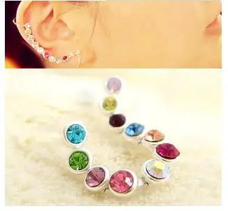 2018 горячая Распродажа Красочные Кафф oorbellen серьги клипсы ohrringe bijoux femme букле г oreille