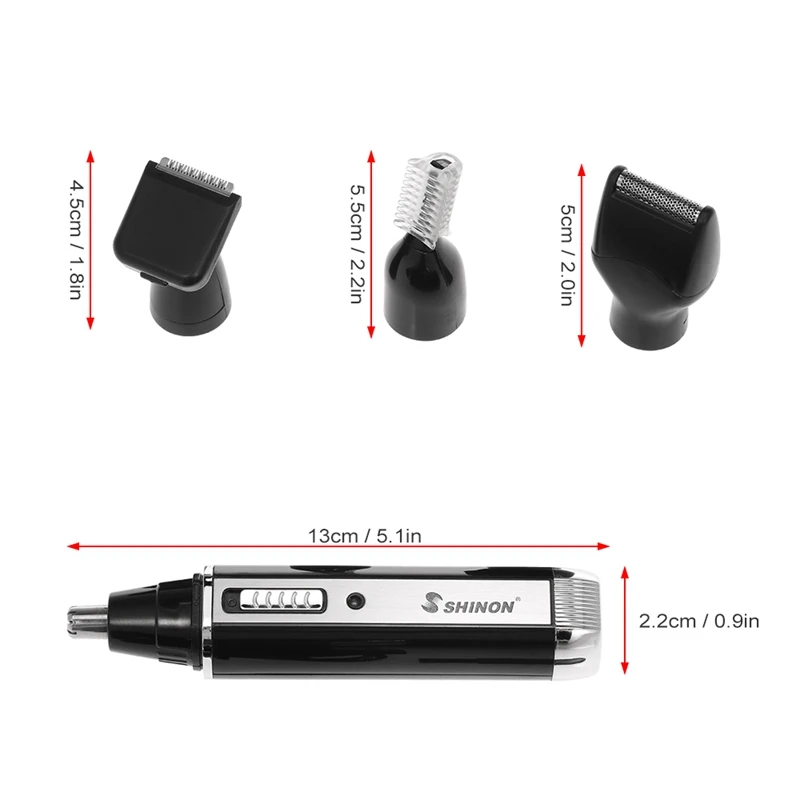 Хит, TOD-Shinon, 4 в 1, для носа, волос, бороды, бровей, перезаряжаемый электрический триммер, электрический триммер для носа, бритва, машинка для стрижки волос, европейская вилка