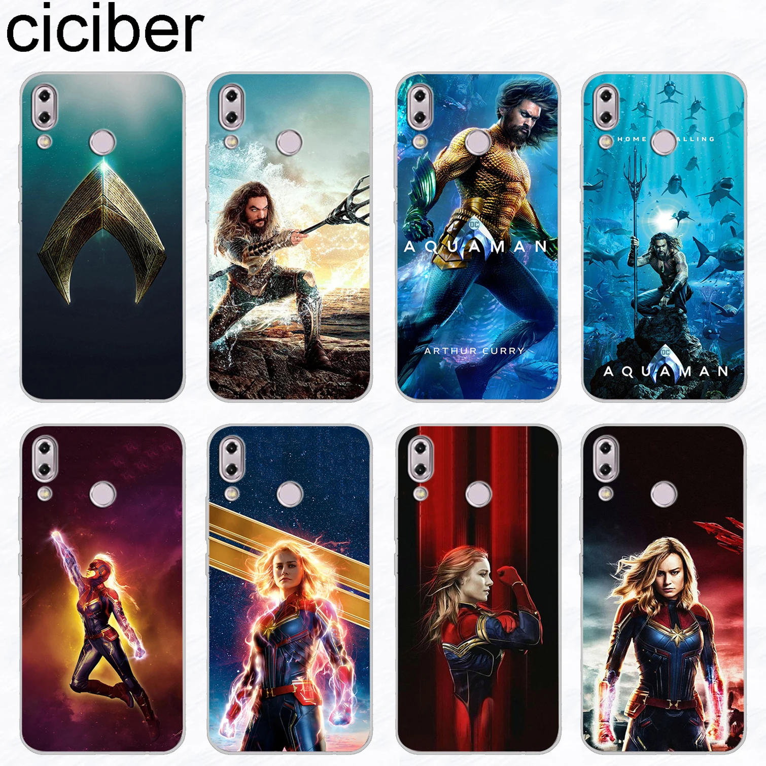 

ciciber Captain Marvel Phone Case Cover For ASUS Zenfone 5 5Z ZE620KL ZS620KL Soft TPU For Zenfone 5 Lite 5Q ZC600KL Funda Coque
