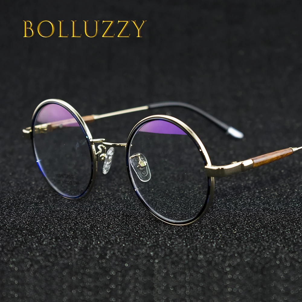 

Men Women Degree Eyeglasses Frame Big Round Rim Reading Finding Spectacles Glasses TR90 Golden Eyelgasses Frame Eye Wear Men