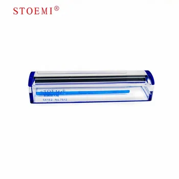 6 Inch 5X STOEMI Blue Raised Domed Bar Magnifier 7512B w Reading Tracking Line Optical Tool