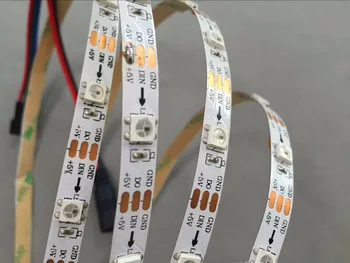 

5m 34LEDs/m DC5V addressable WS2812B led pixel strip,non-waterproof;IP33,34pcs WS2812B/M with 34pixels;WHITE PCB