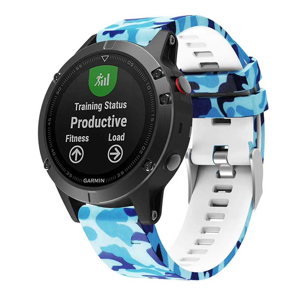 22 мм спортивный силиконовый ремешок для Garmin Fenix 5 5 Plus Сменные модные часы с узором браслет для Garmin Forerunn 935