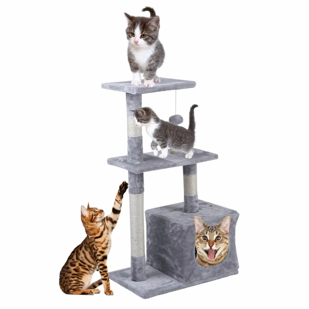 85CM Height Cat'S Tree Pets Scratching Posts Pets Furniture Scratchers Cat Play Jumping Toy for Cats Climbing Frame Cat Condos 85CM Height Cat'S Tree Pets Scratching Posts Pets Furniture Scratchers Cat Play Jumping Toy for Cats Climbing Frame Cat Condos