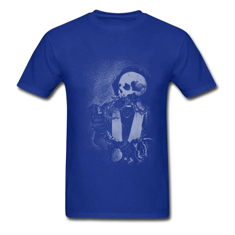 Casual Cthulhu Skull O Neck Tshirts April FOOL DAY Tops Shirts Short Sleeve for Men 2018 Popular 100% Cotton Custom T Shirt Cthulhu Skull blue