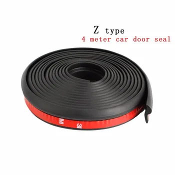 

4Meter Z type 3M adhesive rubber weatherstrip edge trim noise insulatio car door sealing strip car door seal sealing