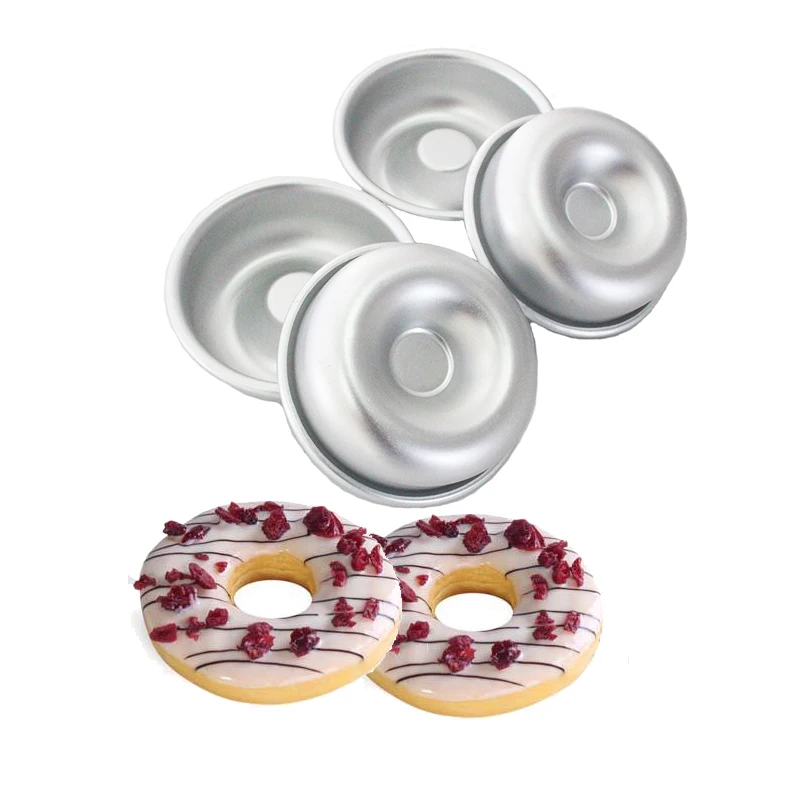 

4 PCS Mini Circle Donut Pan Pen Mould Mold for Baking Donut Maker Biscuit Muffins Chocolate Pudding Jelly Cookie Bakeware Tools