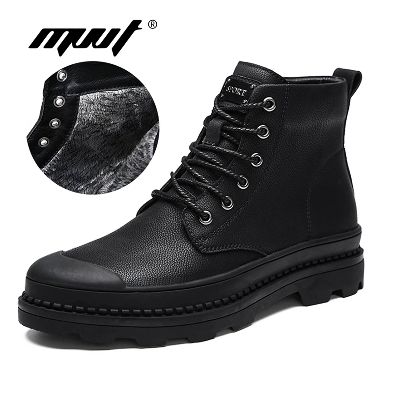 Nouveau Cheville Without Neige Sécurité En Bottes Black Style Automne De With D'hiver L'eau Preuve Travail Chaussures black Cuir Qualité Hommes Fur Véritable Et Fur PkXOuZTi