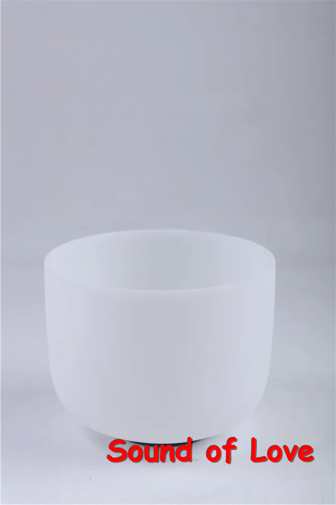 

7" high quality D note sacral chakra quartz crystal music singing bowl with better price from China with free suede and o ring