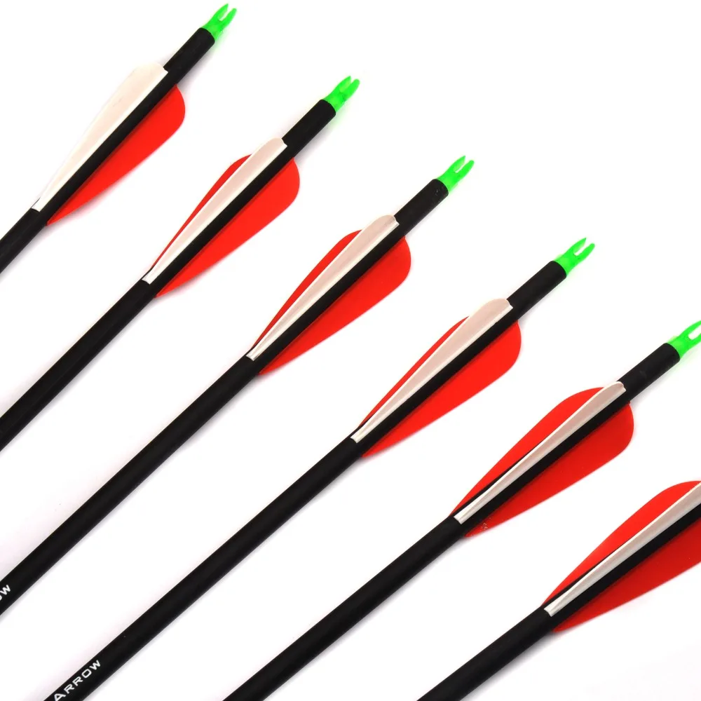 12/24/36 Pcs العمود الفقري 500 مختلط الكربون السهم 30 بوصة قطرها 7.8mm ل مجمع/قوس Recurve القوس والسهم الرماية
