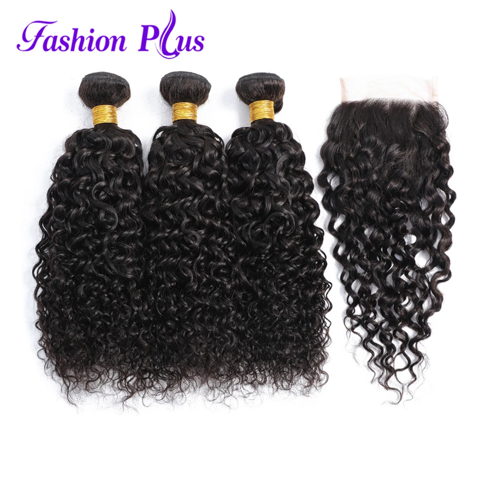 

Remy Brazilian Hair Kinky Curly Bundles With Closure 100% Human Hair Weave Bundles With Closure Weave Bundles