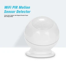 Белый WiFi PIR датчик движения детектор домашней сигнализации с магнитный держатель супер компактные