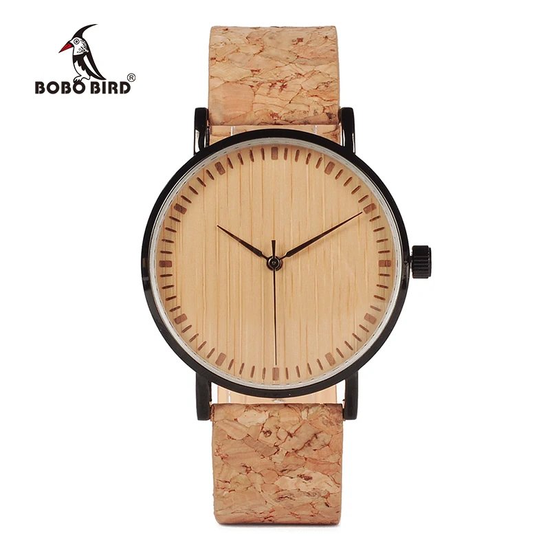 BOBO BIRD Mens Women Vintage Design Brand Luxury Wooden Bamboo Watches Ladies Watch With Leather Quartz Watch in Gift Box