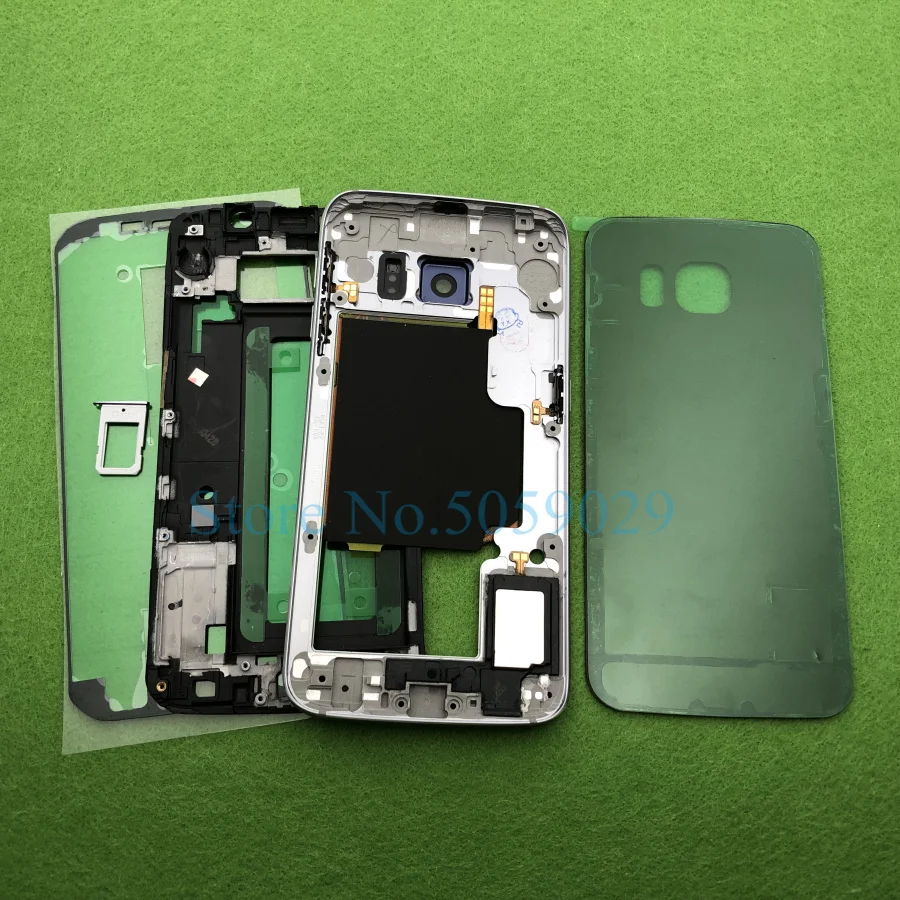 Для Samsung Galaxy S6 Edge G925 G925F средняя передняя рамка полный корпус задняя держатель