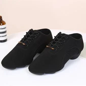 Black Oxford Nylon Современные фитнес черные мягкие танцевальные кроссовки дышащие сетчатые Джаз танцевальная обувь джаз хип хоп Сальса Современная платформа Танцы для женщин - Цвет: Black Oxford Nylon