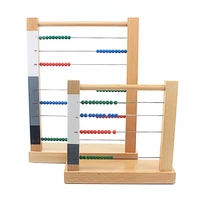 Toddler Wooden Montessori Math Toy Beads Abacus Toy Computing Rack Cent Ten Hundreds Housands Beads Toys for Children Boys Girls 2