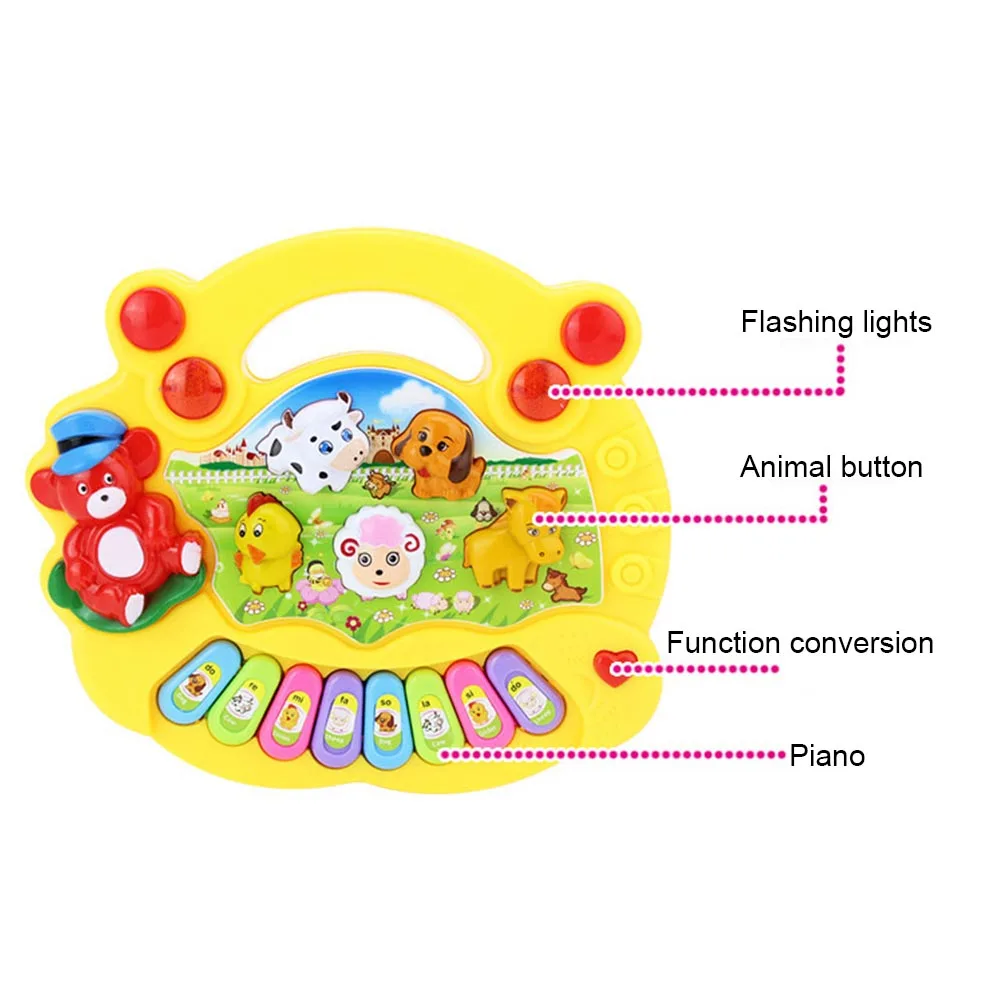 Детские вокальные игрушки новый популярный музыкальный инструмент Детские игрушки для малышей животного пианино, воспроизводящее звуки