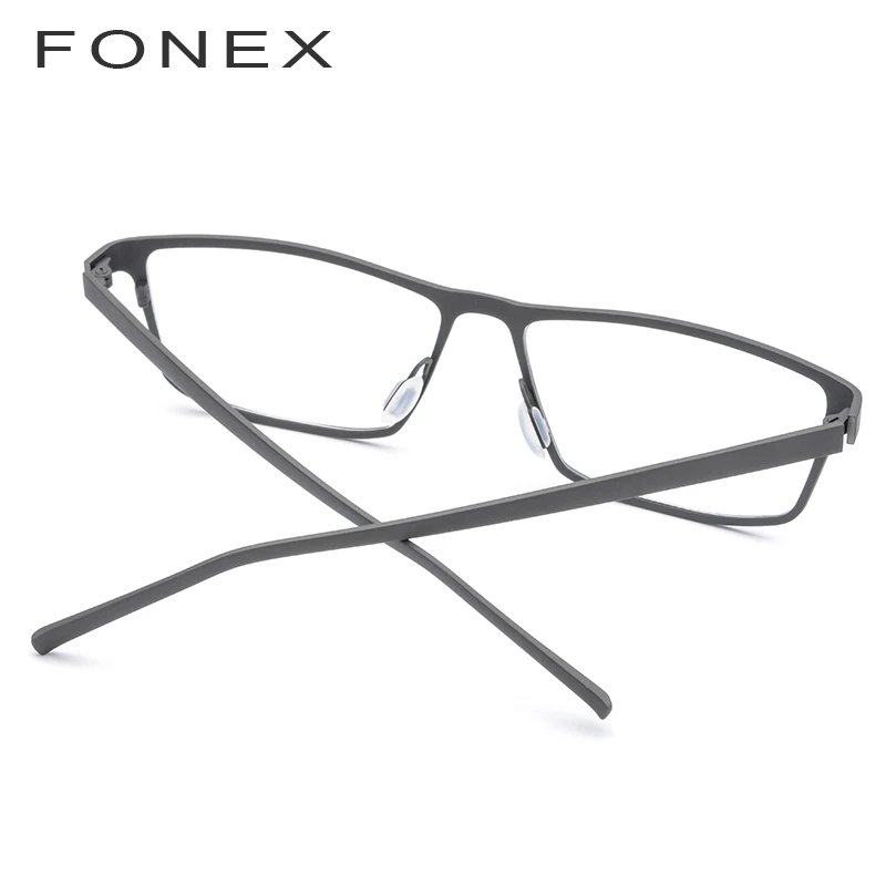 FONEX чистый Титан оправа для очков очки по рецепту Для мужчин квадратный