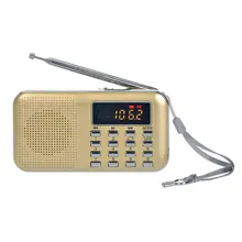 Мини высокое качество стерео lcd Цифровой FM радио динамик Портативный USB TF карта Mp3 музыкальный плеер с светодиодный светильник перезаряжаемый аккумулятор