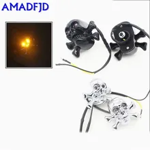 Motorcycle modified parts modified brand lights lanterns motorcycles modified skull head license plate lights side lights