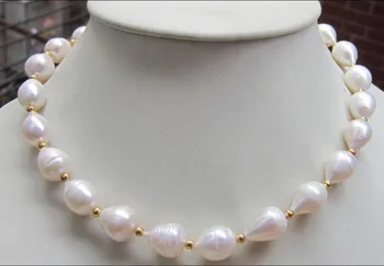 

Natural breeding freshwater rice necklace 10-11 mm necklace 20"