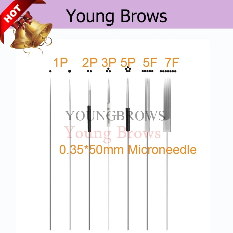 0,35*50 мм татуаж иглы 50 шт. с иглой Cap3 зубец 3 Круглый