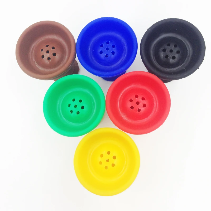 

Hot wholesale manufacturers hookah hookah smoking color silica gel bowl - Free Shipping