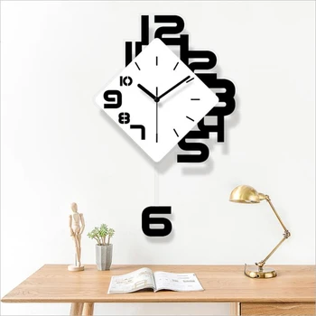 

Wall Clock Living Room Creative Fashion Chinese Clock Modern Nordic Home Creative Trend Clock Wall Watch Shabby Chic For Home