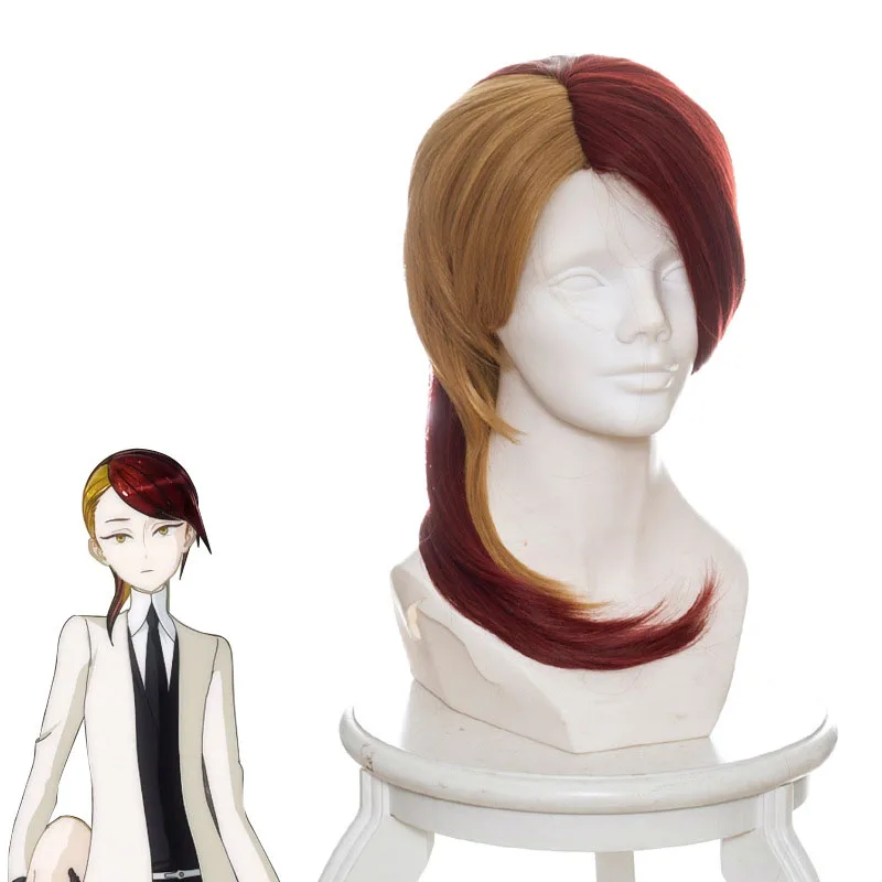 Coshome Anime Land Of The Lustrous Phosphophyllite Wig Houseki No Kuni Cosplay Wigs Red Green Black Hair (10)