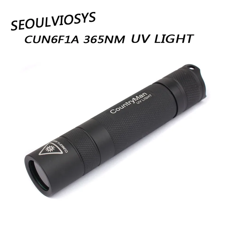 

CountryMan UV 365nm Led flashlight,5W 18650 OP reflector torch,violet lamp Fluorescent agent detection,Mask,Cosmetic waterproof