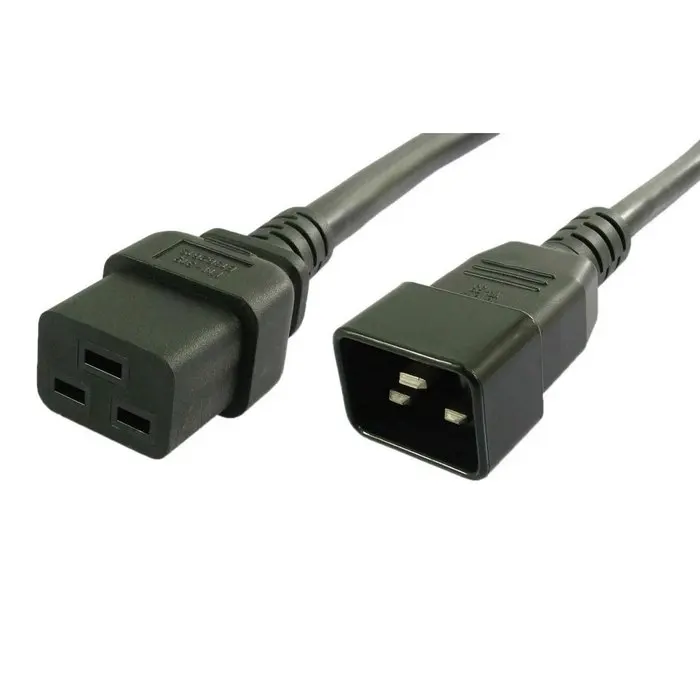 

IEC320 Female C19 to Male C20 Power Mains Extension Cable 1.8m 180cm 6ft for PDU UPS 20A Heavy-Duty Computer