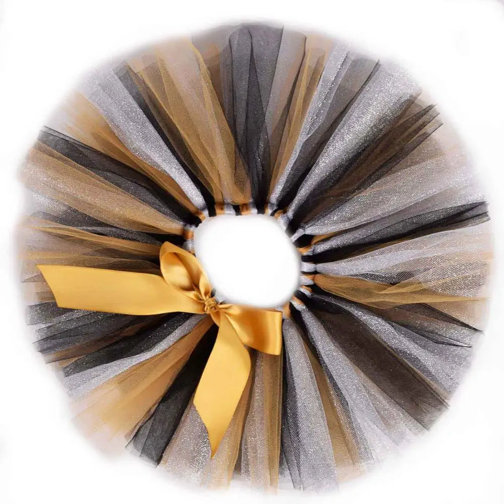 New Baby Girls Fluffy Tutu Skirt Black/Silver/Gold First Birthday Party Costume Infant Tulle Tutus Cake Smash Newborn-5T 6T | Мать и