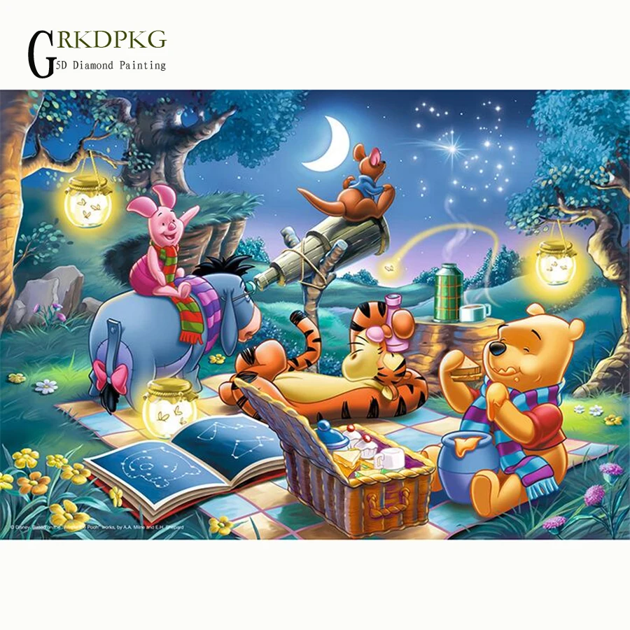 GRKDPKJ DIY Diamond Painting Tiger Embroidery Animals Picture Of Rhinestones Mosaic Cross Stitch Decor drill ima | Дом и сад