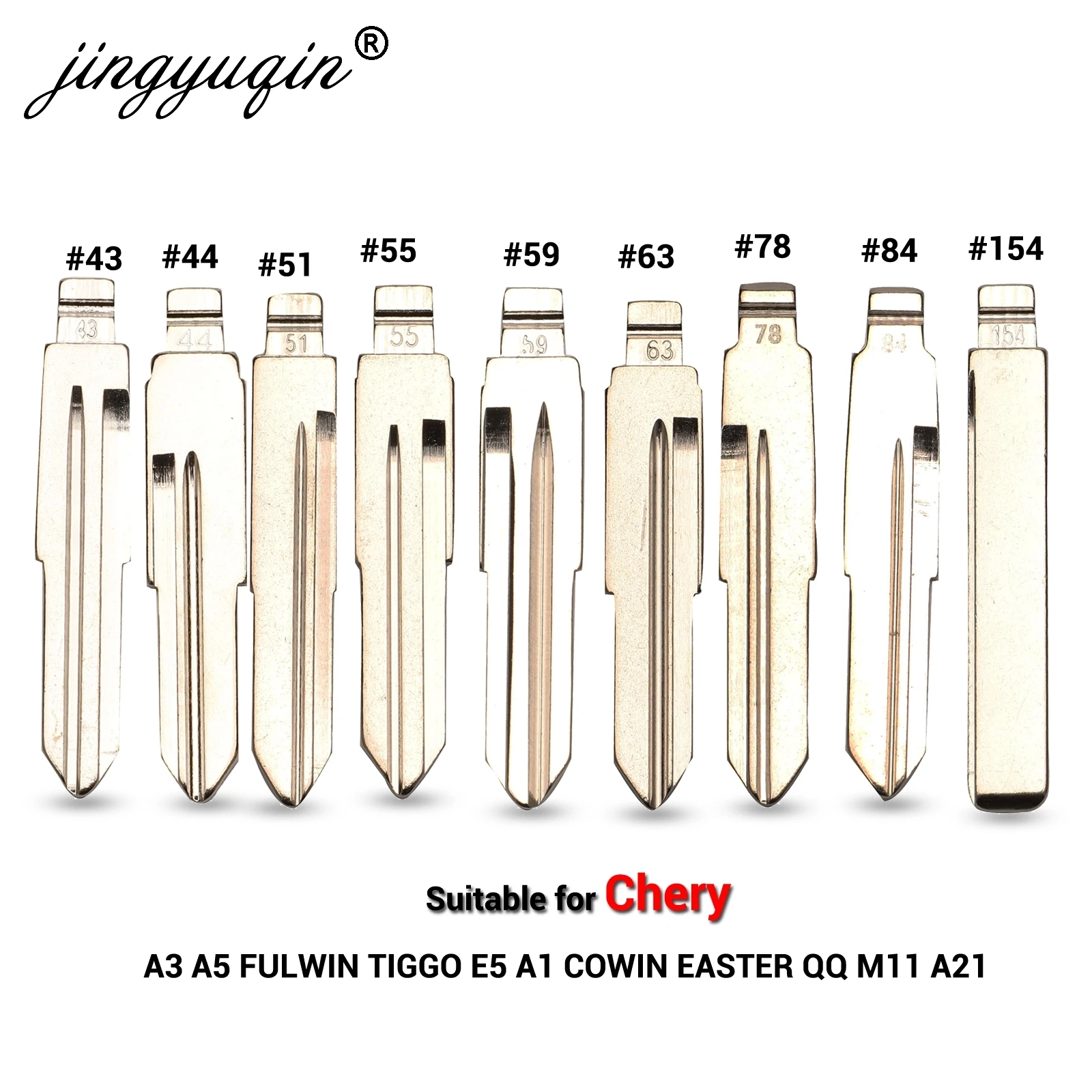Ключ jingyuqin 15x Flip KD для CHERY A3 A5 FULWIN TIGGO E5 A1 COWIN EASTER QQ3 QQ6 A21 S21 43 44 51 55 59 63 78 84 лезвие|Ключ от