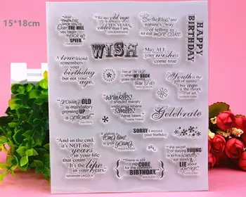 

Wish Transparent Clear Silicone Stamp/Seal for DIY scrapbooking/photo album Decorative stamp sheet