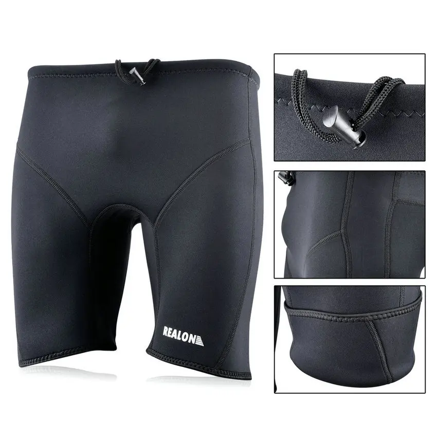 REALON 3MM Watersports Warm Trousers Large Super Stretch Cr Neoprene Surfing Swim Diving Wetsuits Shorts (4)