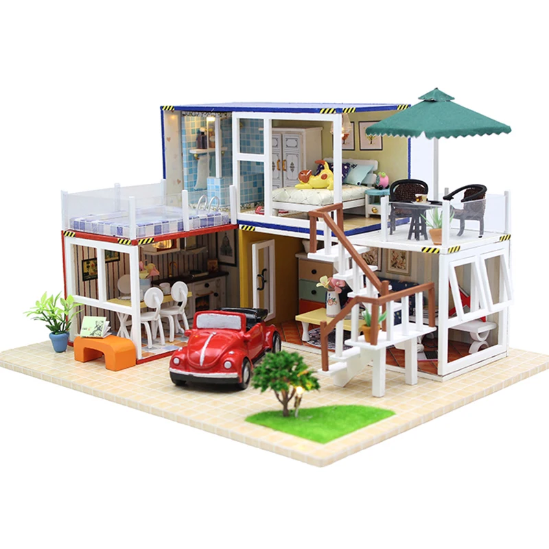 Furniture DIY Doll House Wooden Miniature Doll Houses Furniture Kit Puzzle Handmade Dollhouse Craft Toys For Children girl gift Furniture DIY Doll House Wooden Miniature Doll Houses Furniture Kit Puzzle Handmade Dollhouse Craft Toys For Children girl gift
