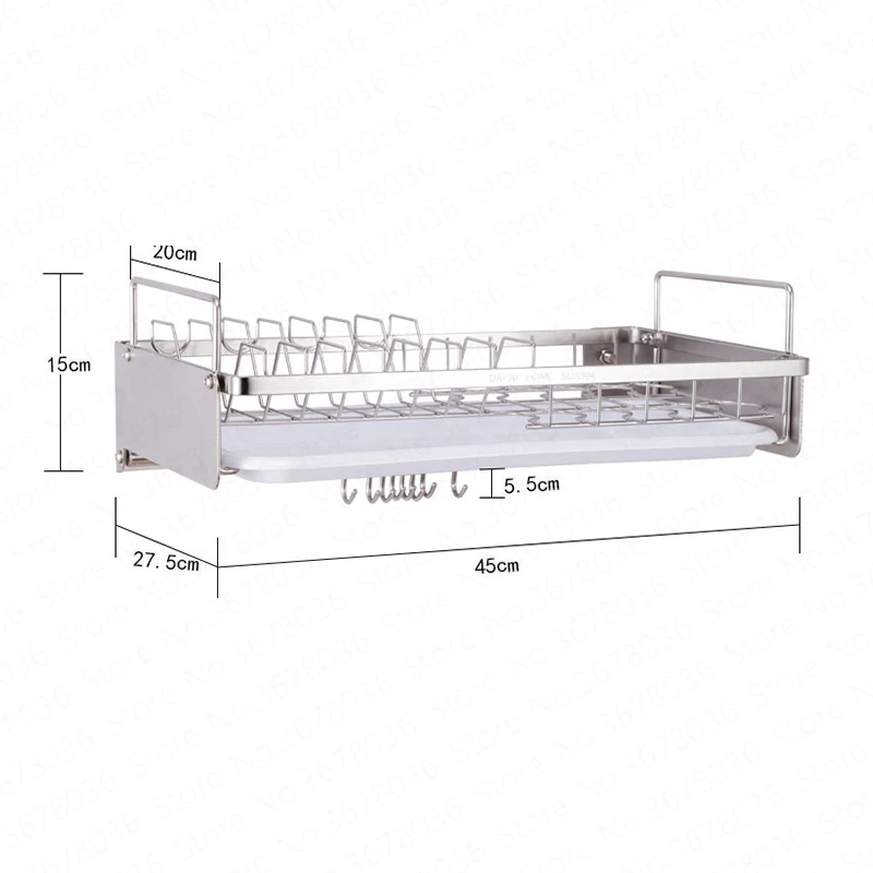 Настенные подвесные вешалки из нержавеющей стали, настенная сливная Одиночная Подставка под тарелки, стеллажи корзинка для палочек, нож для дома, организации и хранения