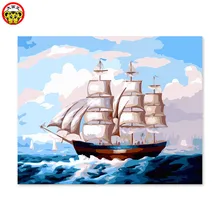 Плавное плавание цифровой масляной цветной живописи является успешным и успешным