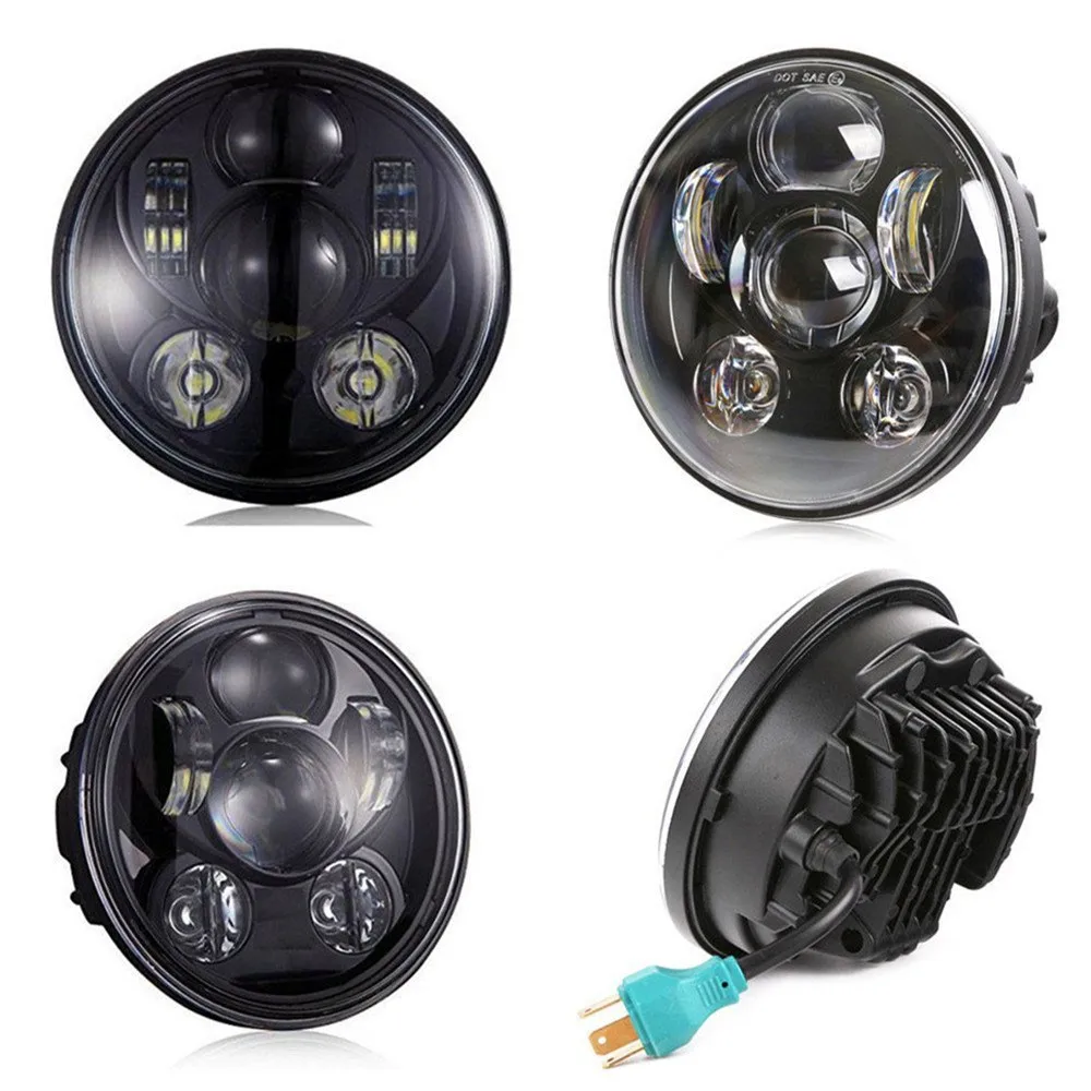 DOT 5-3/4 5.75 Inch Round Moto Projector Replacemetn LED Headlight for Harley motorcycle Motorcycles Headlamp Bulb |