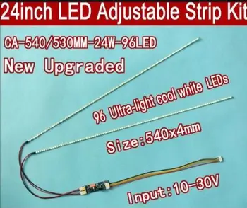 

10pcs 24'' 540mm Adjustable brightness led backlight strip kit,Update 24inch-wide LCD CCFL panel to LED backlight