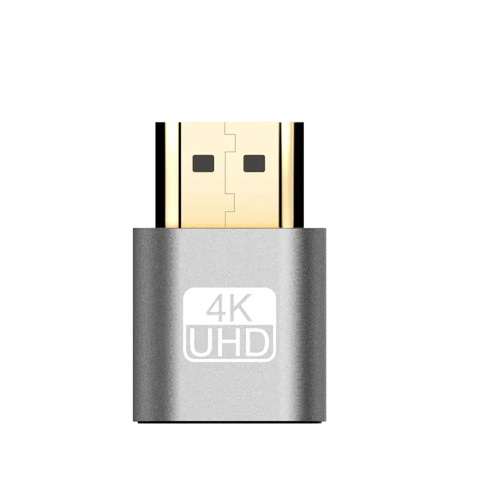 HDMI адаптер виртуального дисплея позолоченный HDMI DDC EDID манекен штекер Безголовый призрак эмулятор отображения блокировочная пластина до 4K 3840*2160