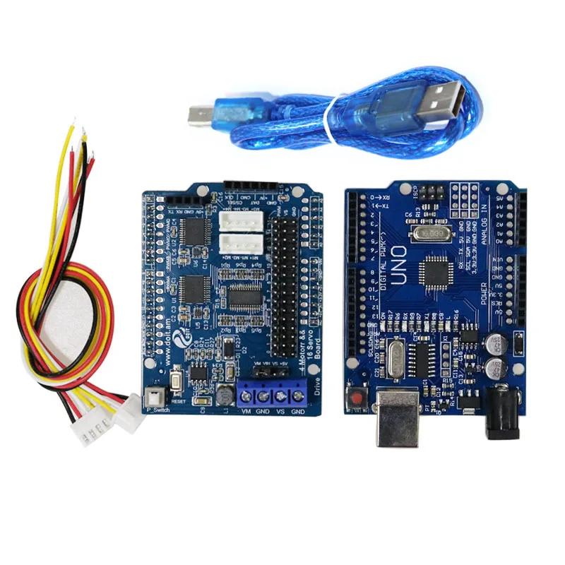 

Bluetooth WiFi Handle Robot Tank Car Arm Gripper Controller Kit for Arduino UNO R3 Motor Servo Driver Shield Board with PS2 DIY