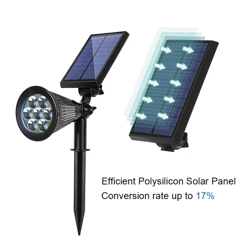 Conduziu a Lâmpada Solar ao ar Luzes de Inundação Lâmpada de Parede à Prova Holofotes Livre Painel Solar Potência Ajustável Festa Holiday Garden Quintal Gramado d' Água 7 9 Ar Livre Luzes de Inundação Painel Solar