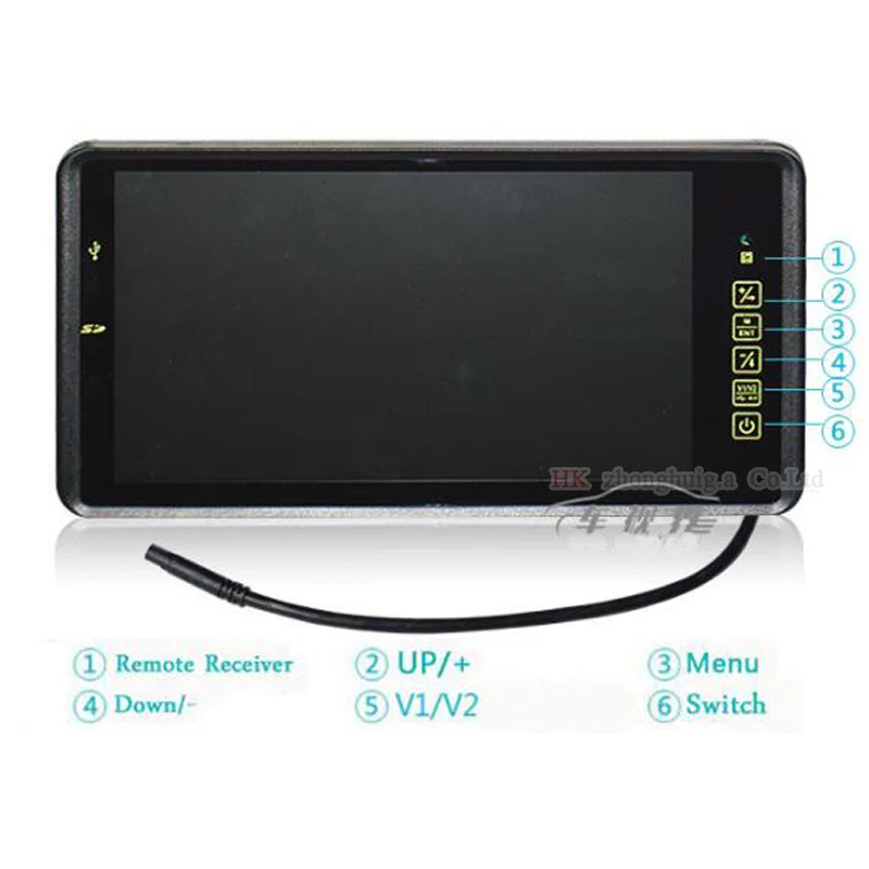 2018 el más nuevo 9 pulgadas LCD Monitor espejo Bluetooth MP5 FM reproductor de música con USB SD c