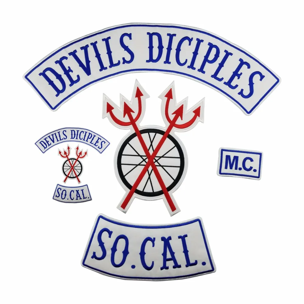 DEVILS DICIPLES Embroidery biker rider patches hand sew cool custom DIY Iron-on clothes accessories  (1)